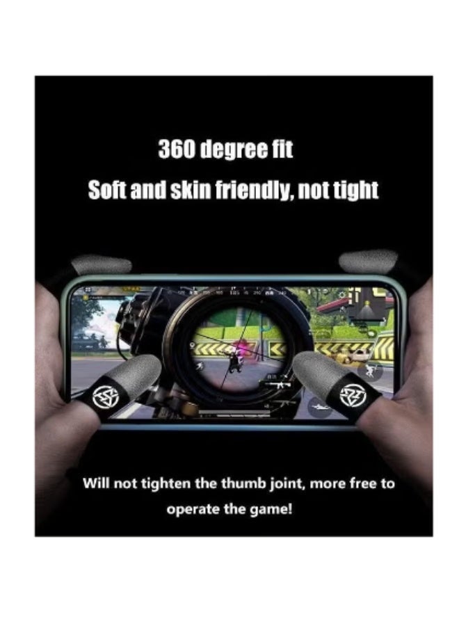 Hirospace 2 Pair Mobile Game Touch Screen Finger Sleeve Super Highly Sensitive Feelers Smooth Operation Sweat Absorbing Odorless Breathable Seamless Finger Sleeve For Pubg And Much Other Games Play - Image 3