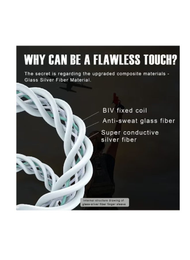 Hirospace 2 Pair Mobile Game Touch Screen Finger Sleeve Super Highly Sensitive Feelers Smooth Operation Sweat Absorbing Odorless Breathable Seamless Finger Sleeve For Pubg And Much Other Games Play - Image 5