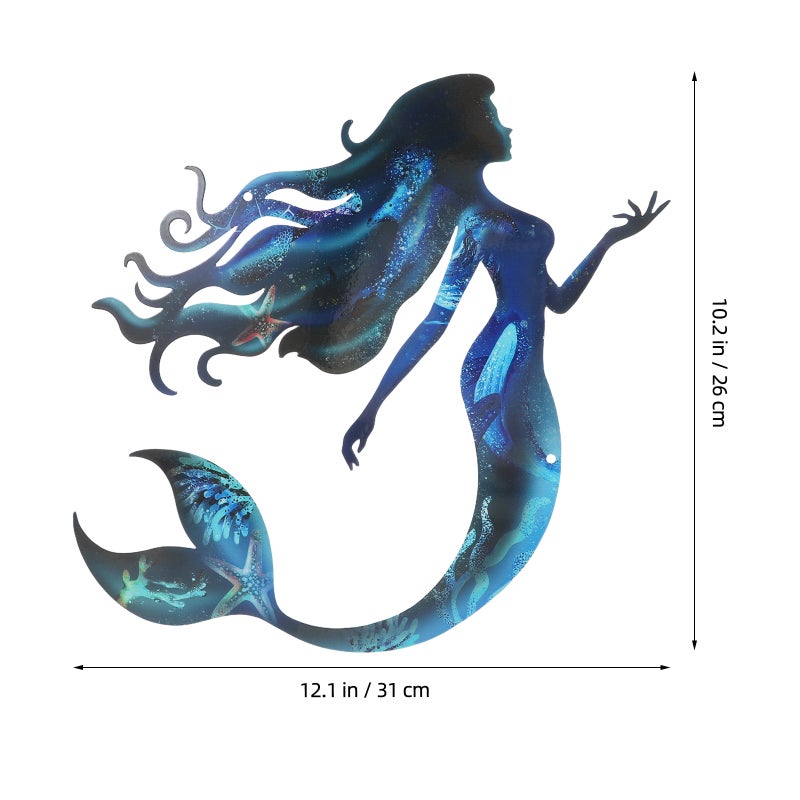 Mermaid Wall Decor For Indoor And Outdoor Use Garden Patio And Lawn Decoration Beautiful Mermaid Wall Art For Home - Image 3