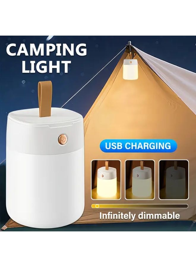 Rechargeable Portable Camping Lantern Bedside Lamp With Infinite Dimming For Bedroom Living Room Outdoor Camping Work Maintenance Emergency Use 1pc - Image 1