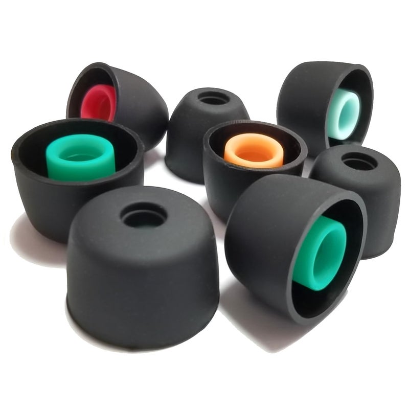 Luckvan Soft Silicone Ear Tips for Sony WF-1000XM5 Earbuds Replacement Tips for Sony WF-1000XM4 WF-1000XM3, 4 Pairs Black - Image 2