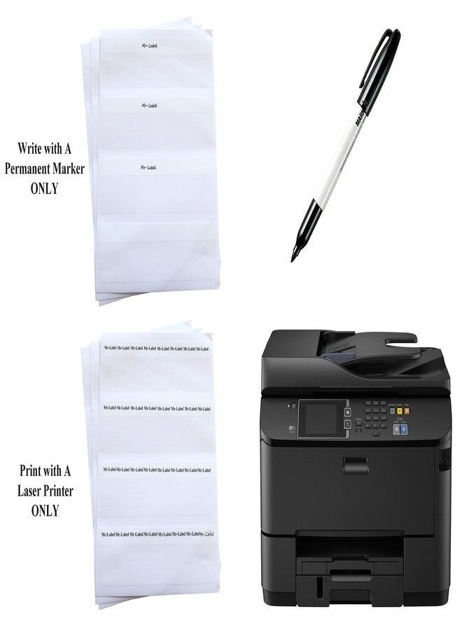 Mr-Label Self-Laminating Wrap Around Cable Labels – Letter Sheet Laser Printer Only – for Wire Marking Identification (25 Sheets (800 Labels), Red) - Image 4