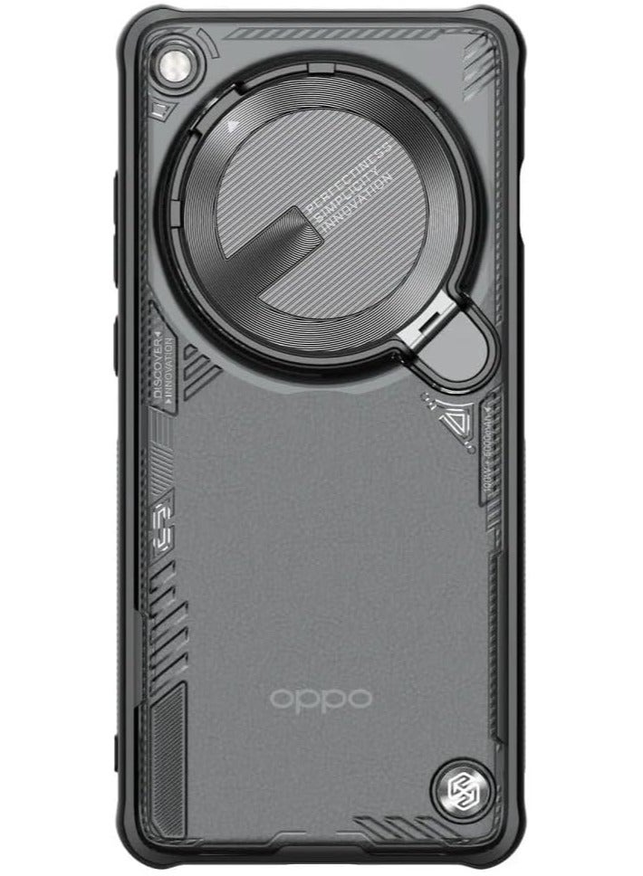 general Case Compatible with OPPO Find X7 Ultra, Transparent Clear Case Camera Lens Privacy Protection Folding Stand, Shockproof Protective Cover for OPPO Find X7 Ultra - Image 2