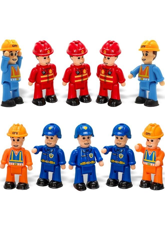 10Set Toy People Figures Community Helpers Firefighters Police Officers Construction Workers Play Action Little Figurines Playset Dollhouse Pretend Family Fireman For Toddlers Kids Boys Girls - pzsku/ZCDA0E0CE586C8FBD27C8Z/45/_/1688624357/1abfeb86-d9c0-43e9-bf4c-3788efd7de11