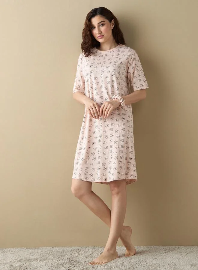 Splash FAV Set of 2 - Printed Sleepshirt with Short Sleeves