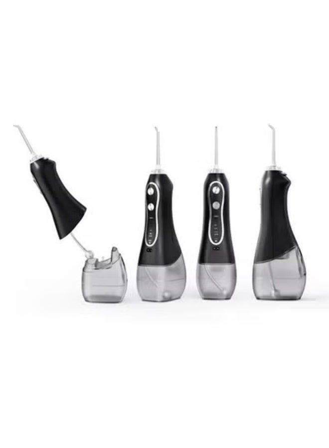 CATANES Water Flosser For Teeth Cordless 300Ml Portable Oral Irrigator Flosser 5 Cleaning Modes And 6 Jet Tips, Ipx7 Waterproof - Black - Image 3
