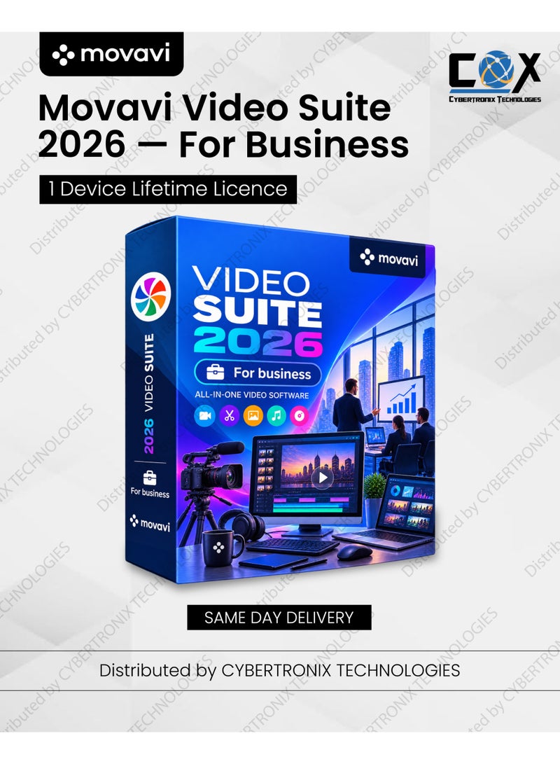 Movavi Video Suite 2026 For Business | 1 Device for Lifetime | Digital License | Same Day Delivery