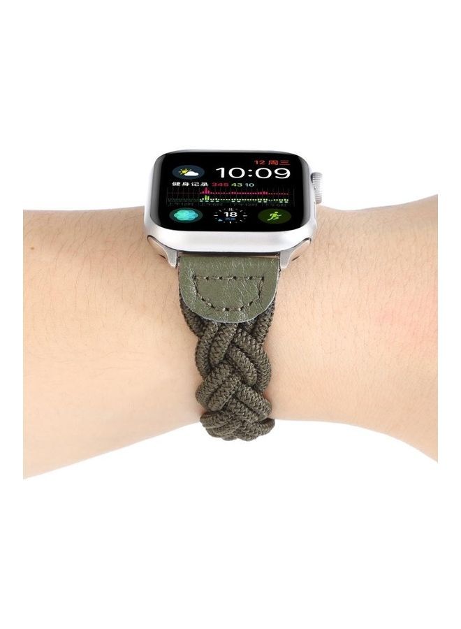 NIBEMINENT Replacement Strap For Apple Watch Series Dark Green - Image 5