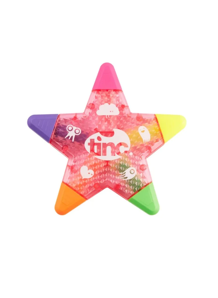 Tinc Multicolor Star Shaped Highlighters Set