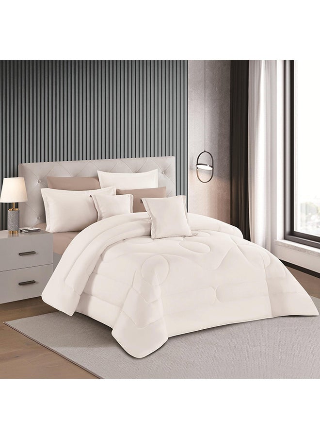 Stargold Duvet Cover Set 8 Pieces Comforter Set with Bed Skirt Quilt Cover Fitted Sheet Pillow Cover Comforter 220X240 cm King Size Mattress  - Image 1