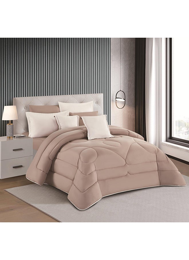 Stargold Duvet Cover Set 8 Pieces Comforter Set with Bed Skirt Quilt Cover Fitted Sheet Pillow Cover Comforter 220X240 cm King Size Mattress  - Image 2