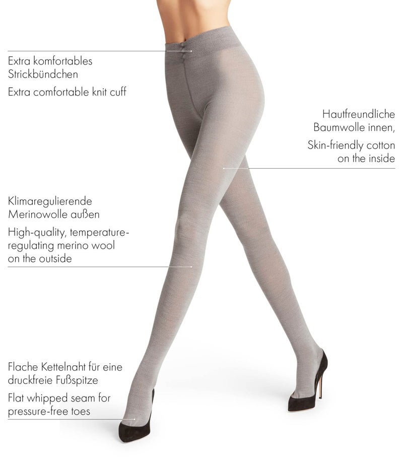 FALKE جوارب فالك النسائية من سوفت ميرينو، سميكة ودافئة وقابلة للتنفس، من صوف الميرينو والقطن، عصرية وكاجوال أو جوارب رسمية، زرقاء (داكنة البحرية 6379)، م، 1 زوج - Image 3