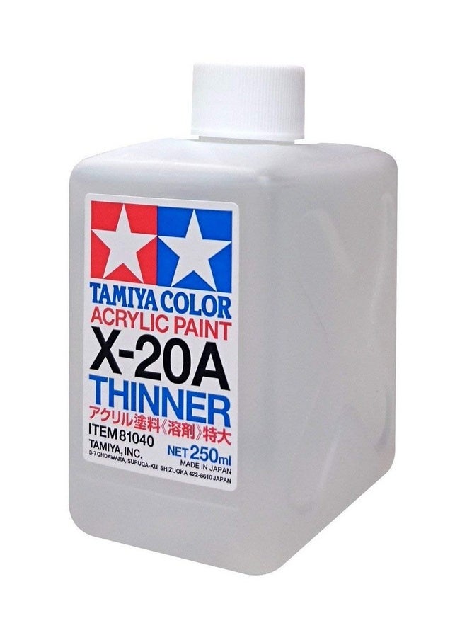 Tamiya 81040 X-20Ael Acrylic Solvent 250Ml - 250Ml / 8.45 Fl.Oz  - Image 1