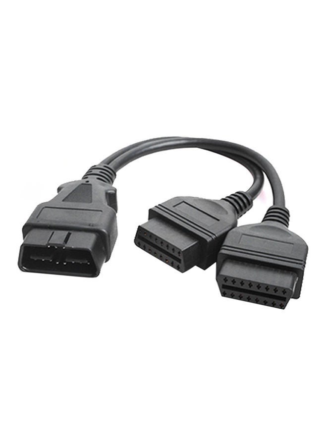Y&D 16-Pin OBD 2 Male To Dual Female Splitter Extension Cable - Image 1