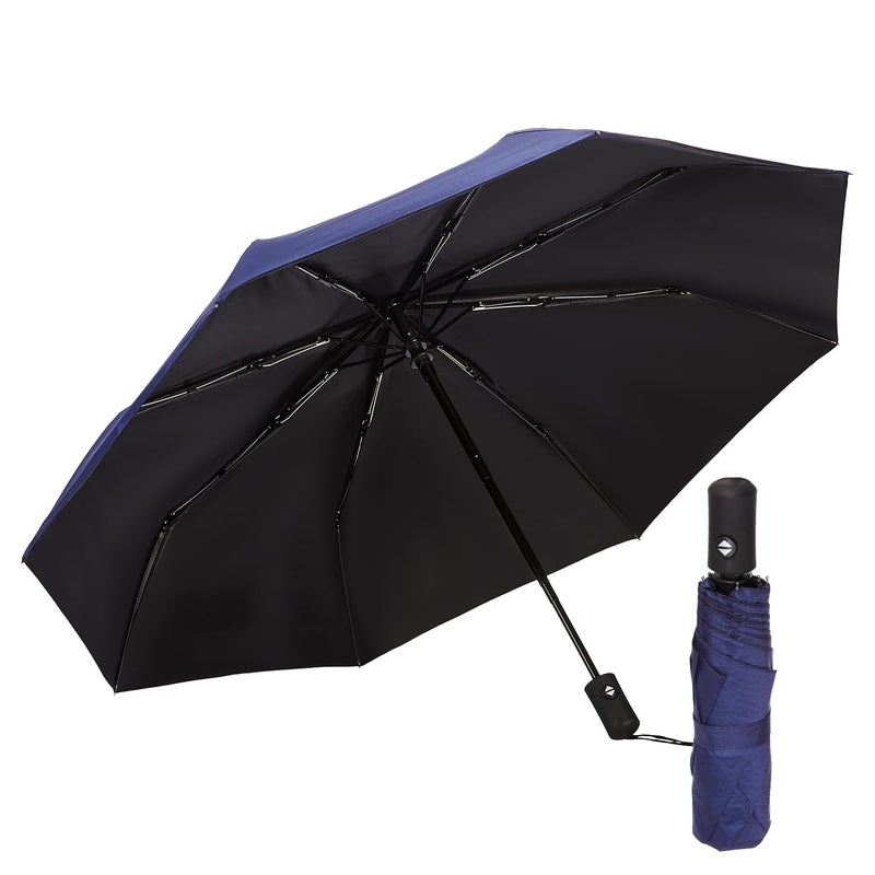 PRANIJ One-Click Auto Open/Close 3-Fold Travel Umbrella For Women, Men, & Kids, Sun & UV Protection Compact Lightweight Windproof Umbrella for Rain - Image 1