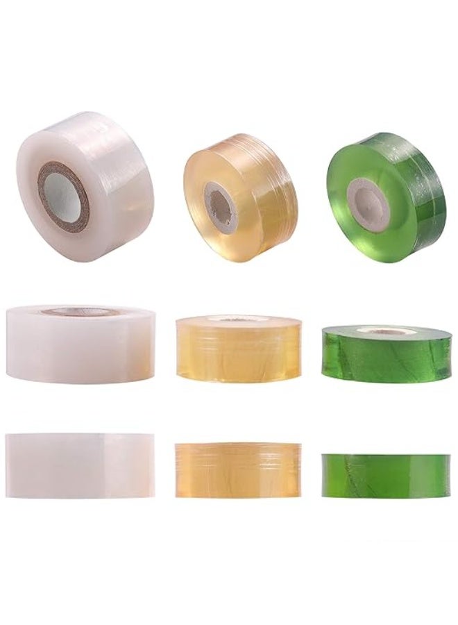 ناي شريط تطعيم لاشجار الفاكهة، 3 قطع غشاء زهور قابل للتمدد، 3 الوان مع مرونة مختلفة، شريط اصلاح النباتات - Image 3