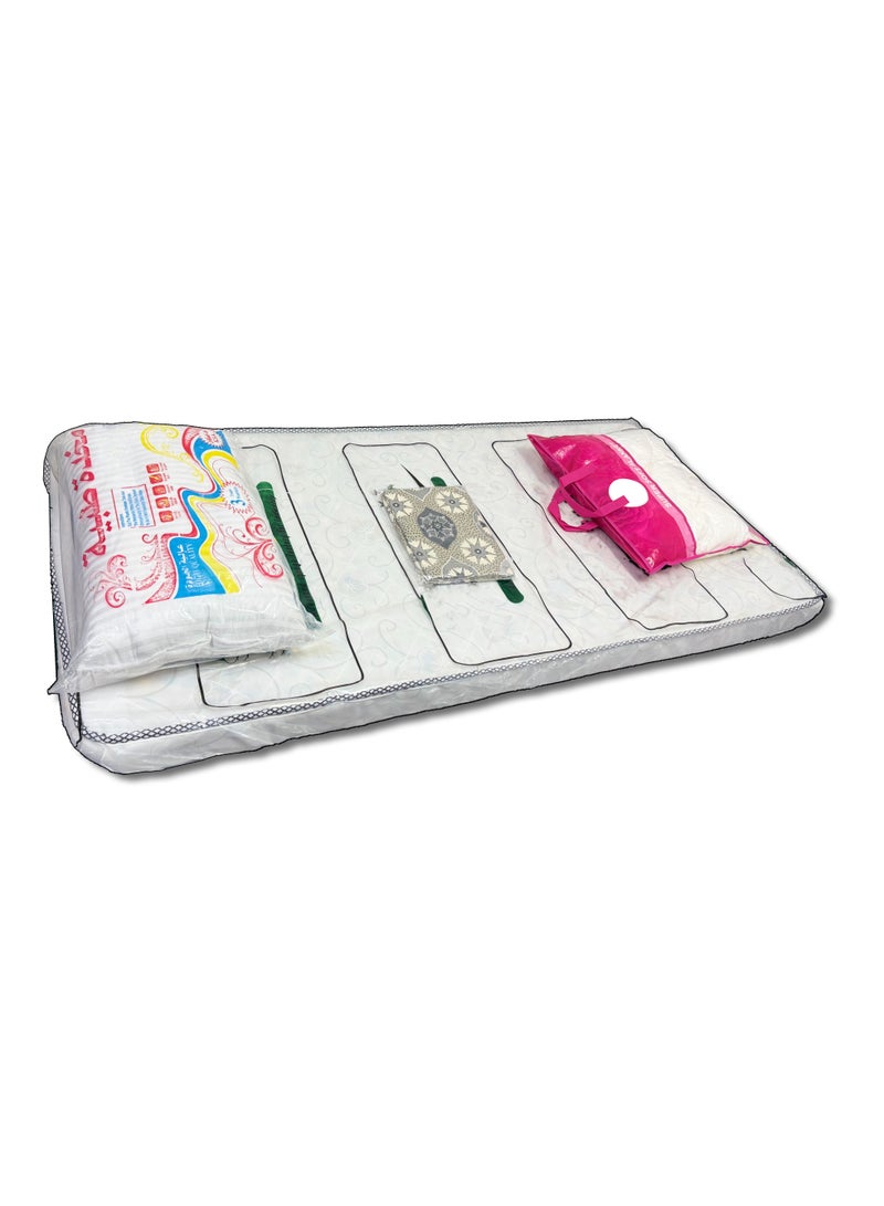 بكج سرير حديد نفر مقاس 190*90 سم مع مرتبة نفر 190*90*10 سم مع غطاء مرتبة 190*90 سم مع مخدة مقاس 65*35 وبطانية 1 كيلو - Image 4