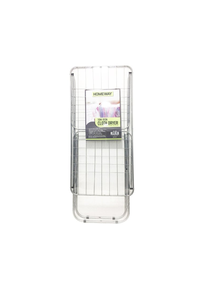Homeway 18M Iron Cloth Dryer Foldable Clothes Drying Rack for Indoor & Outdoor Laundry Drying, Space Saving Design, HW3400 - Image 4