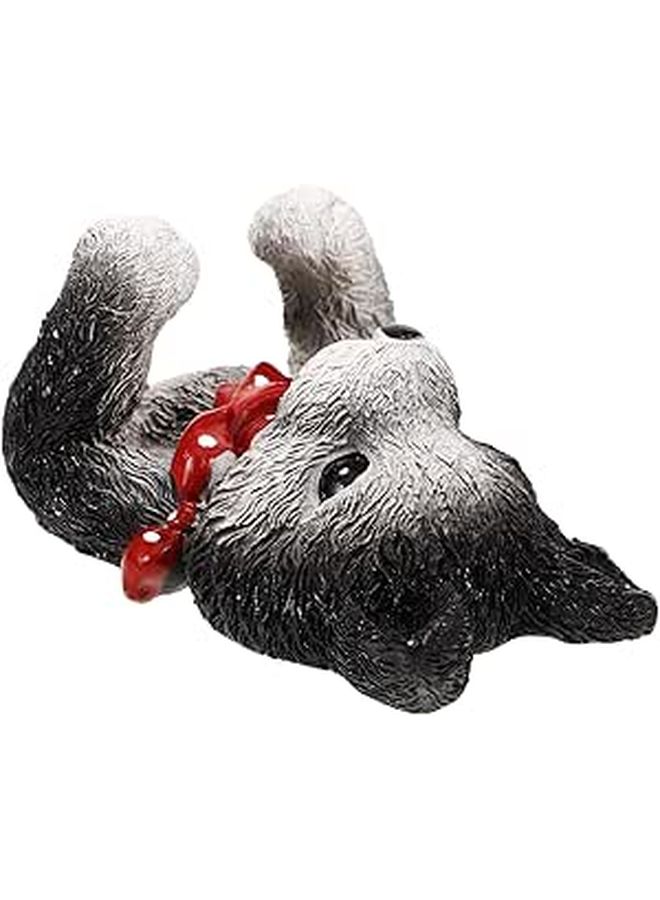 Dog Shaped Power Plug Holder Wall Hanger Resin Cord Organizer Adhesive Hook Gray - Image 1