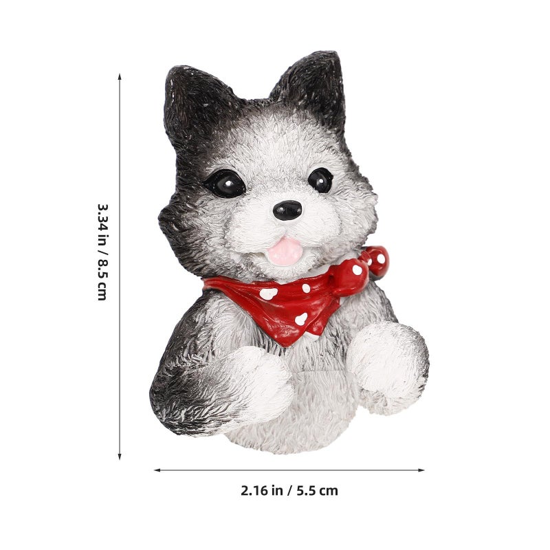 Dog Shaped Power Plug Holder Wall Hanger Resin Cord Organizer Adhesive Hook Gray - Image 3