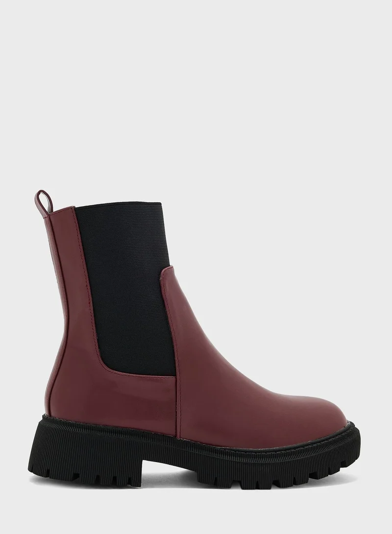 جينجر Chunky-Sole Chelsea Boots