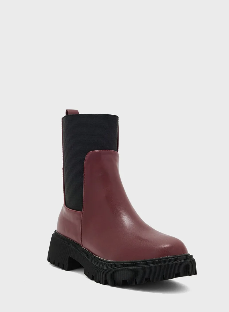 جينجر Chunky-Sole Chelsea Boots