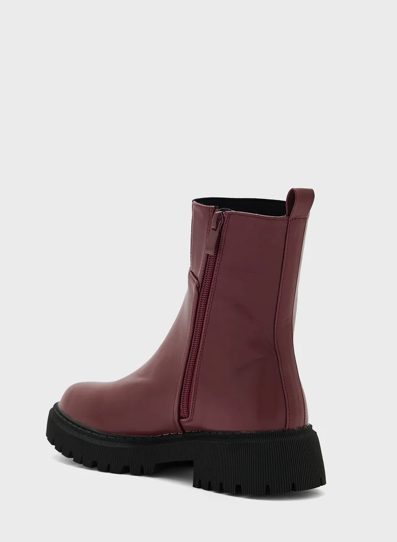 جينجر Chunky-Sole Chelsea Boots