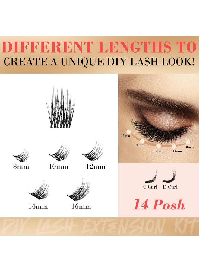 ميوفيو وصلات رموش صناعية مكونة من 180 قطعة من الرموش الصناعية الرقيقة والمتفرقة، مكونة من رموش صناعية رفيعة للغاية من المنك الناعم، صينية مختلطة (C-8-16Mix) - Image 2