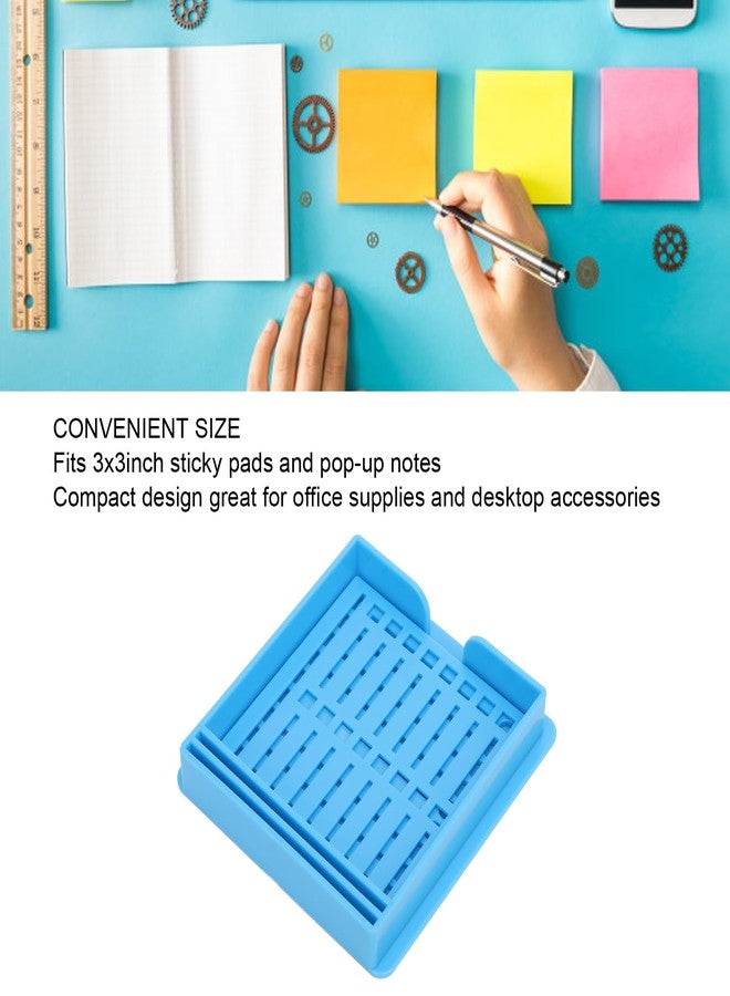 Yinhing Sticky Note Holder Compatible with Post It Notes, 3.7 x 3.6'' Sticky Pads Dispenser, with Templates, Sticky Note Dispenser, Memo Pad Organizer with Line Box Drawing Template, for Home Office - Image 3