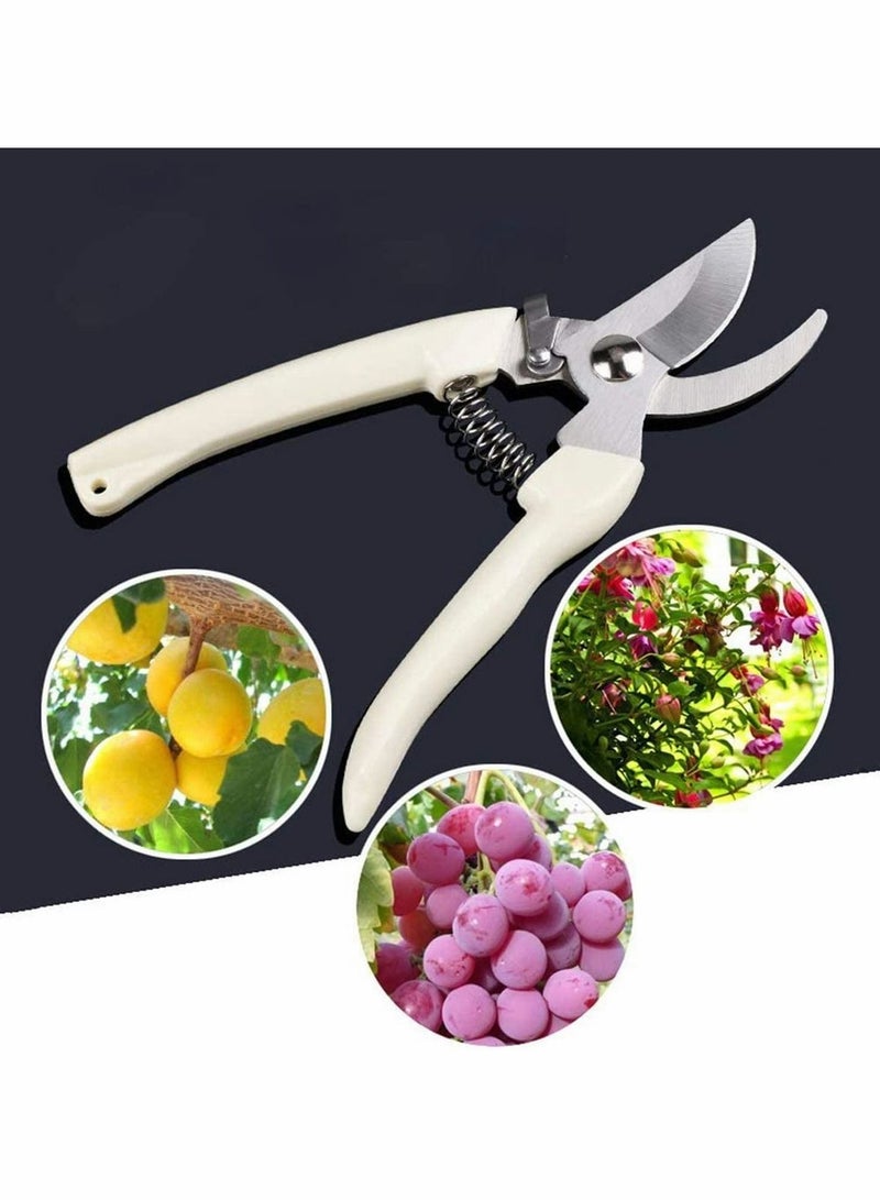 SYOSI Professional Pruning Shears, Trimming Scissors - Curved Tip, Gardening Hand Pruner Pruning Shear with Spring - Image 3
