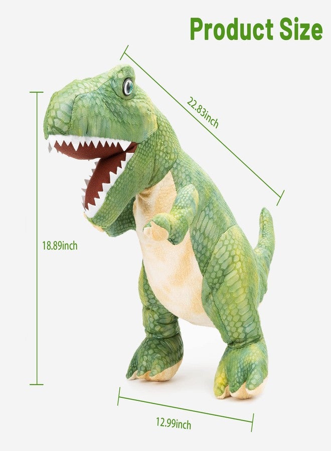 PUNP Giant Dinosaur Stuffed Animal, T Rex Plush Toy, 22'' Tyrannosaurus Stuffed Animal for Boys Kids Gifts,Green - Image 4