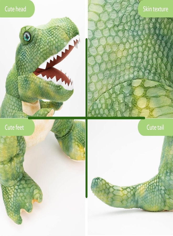 PUNP Giant Dinosaur Stuffed Animal, T Rex Plush Toy, 22'' Tyrannosaurus Stuffed Animal for Boys Kids Gifts,Green - Image 5