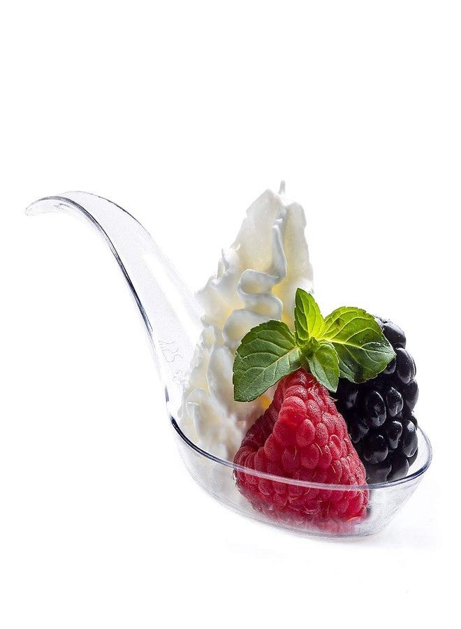 Kingrol 200 Plastic Appetizer Spoons, Disposable Tasting Spoons for Desserts, Hors d'oeuvres, Soups, Sushi, Dipping Sauces - Image 3