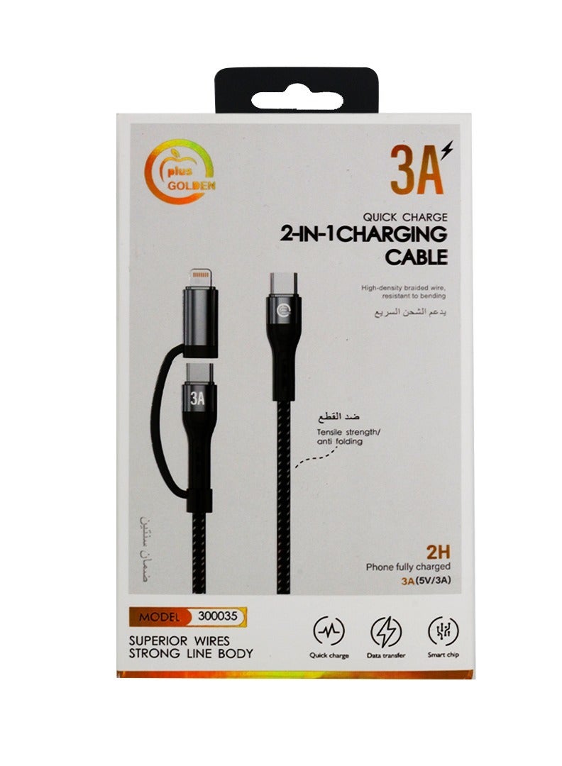 جولدن ابل كيبل سريع اثنين في واحد من شركة golden apple - Image 2