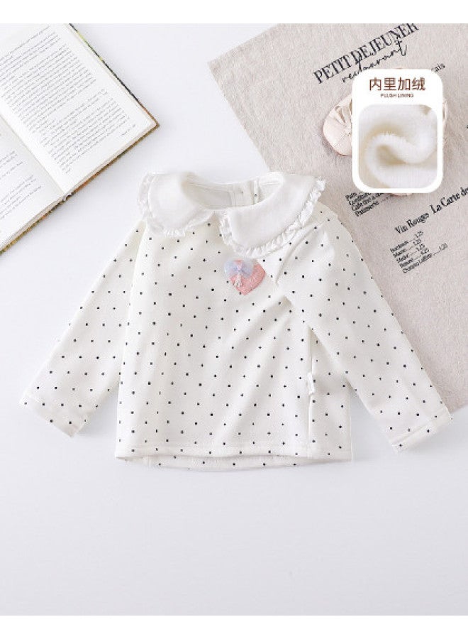 Children's Clothing Girls' Baby Autumn Winter Fashion Fleece Base Layer Toddler T-shirt Trendy - Image 1