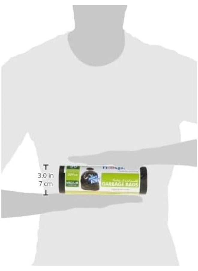 Hotpack HOTPACK, Disposable Strong & Bio-Degradable Heavy Duty Garbage Bag Roll Twin Pack, Medium, 60 Pieces  - Image 2