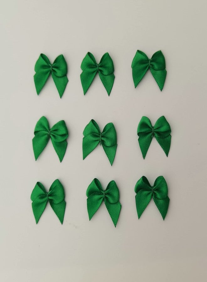 Micomon 50pcs 1.2-Inch Mini Satin Ribbon Bows for Crafts Small Green Bows Christmas Decoration Embalishement Scrapbooking(Green) - Image 5