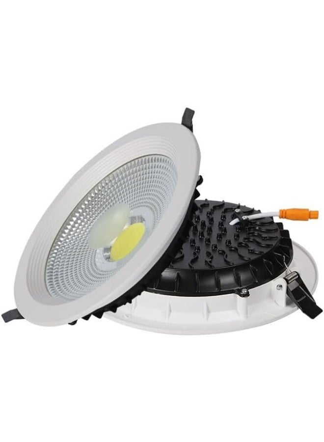 Lynacz Original ED COB Downlight,30W Recessed Ceiling Light Fixture, 220x50mm Body, 200mm Cut Size, Warm White, Energy Efficient High Brightness for Home and Commercial Use (Warm White (pack 2)) - Image 2
