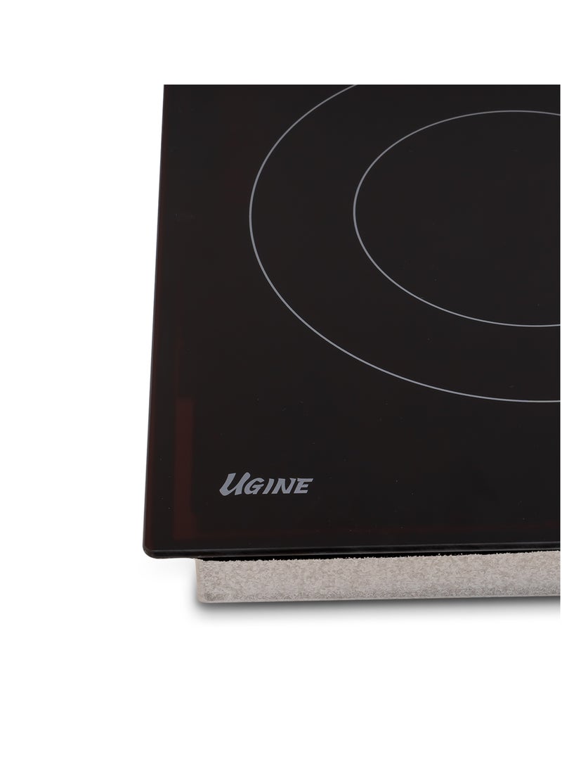 UGINE Ugine Built-in Electric stove, ceramic 60x60 Cm, 4 ceramic burners, 6200W, safety, electronic control and touch, Black - UBIH60T  - Image 4