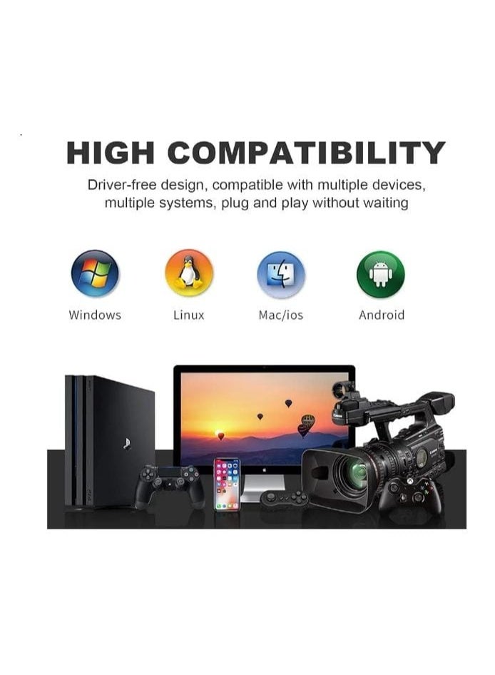 4K HDMI Video Capture Card (Black) – 1080p 60fps Recording and Live Streaming for Professional Cameras and Gaming - Image 5