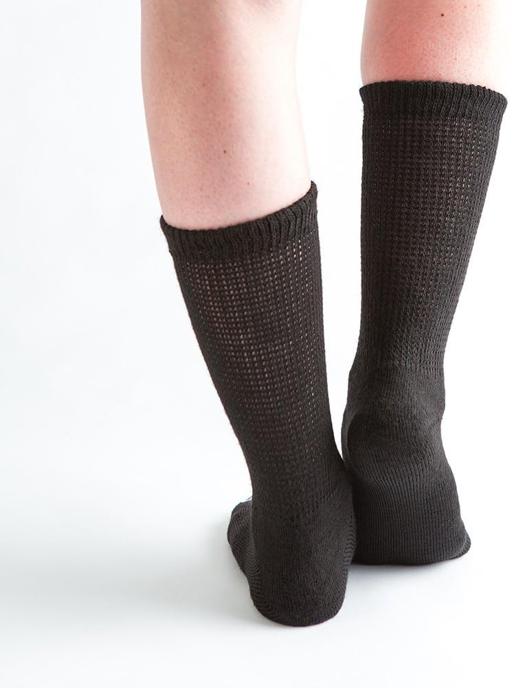 Doc Ortho Ultra Soft Loose Fit Diabetic Socks for Men and Women - 3 Pairs, Crew Length - Image 4