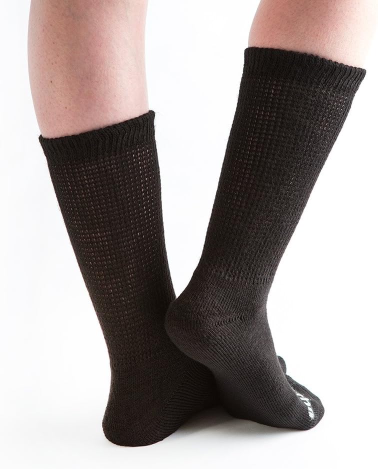 Doc Ortho Ultra Soft Loose Fit Diabetic Socks for Men and Women - 3 Pairs, Crew Length - Image 3