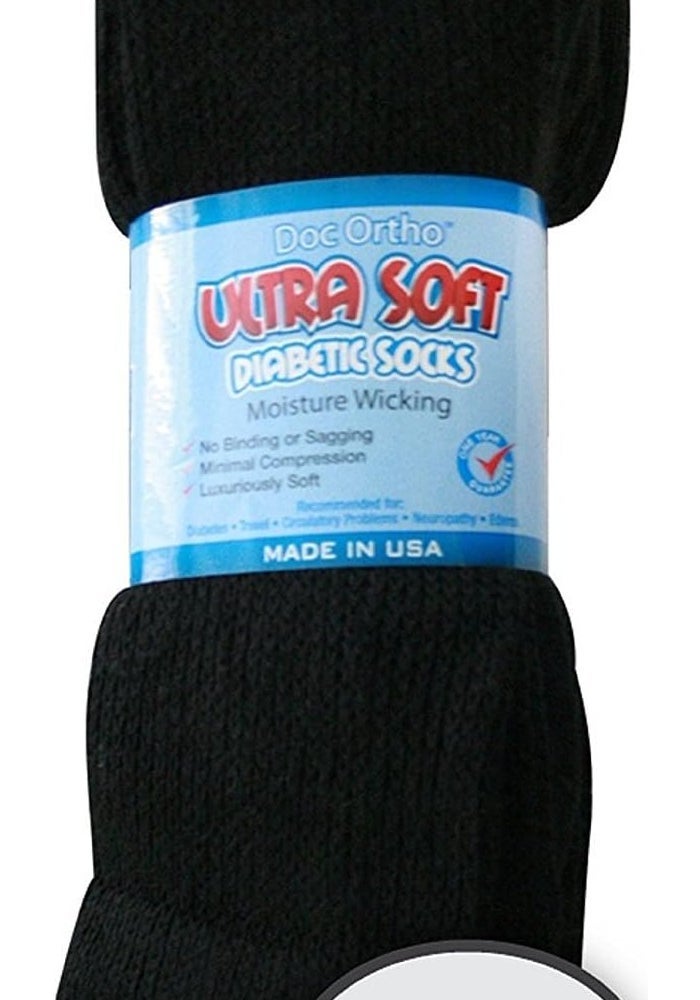 Doc Ortho Ultra Soft Loose Fit Diabetic Socks for Men and Women - 3 Pairs, Crew Length - Image 5