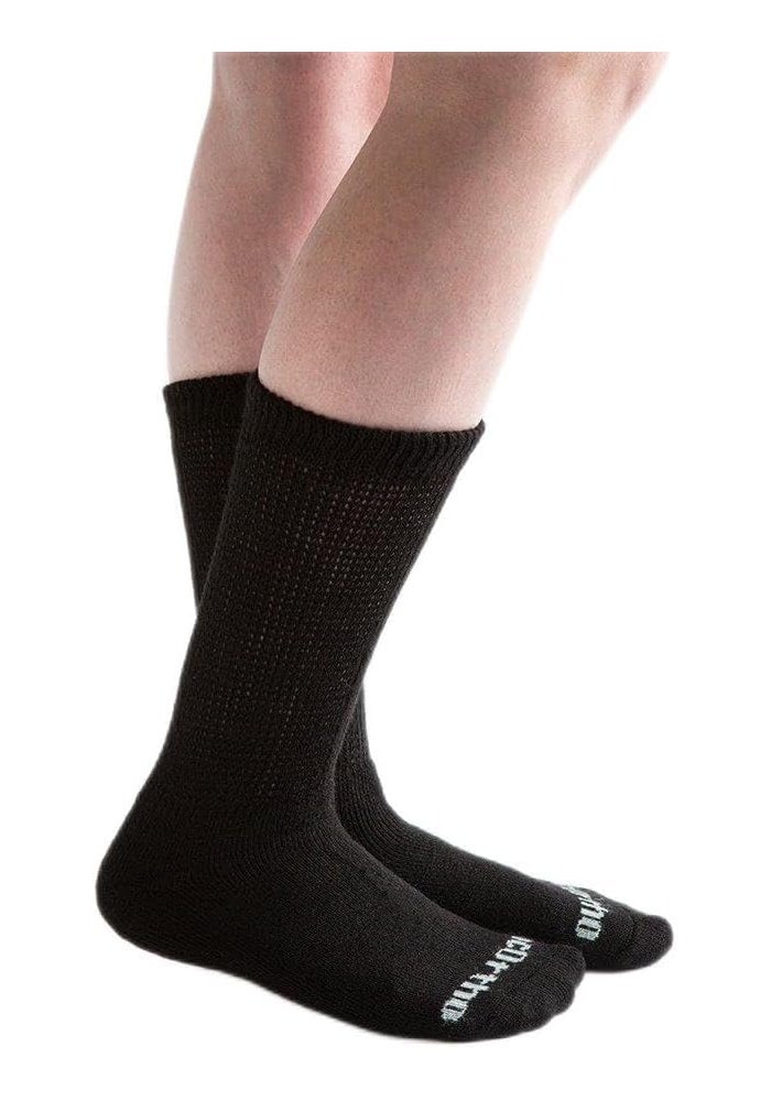 Doc Ortho Ultra Soft Loose Fit Diabetic Socks for Men and Women - 3 Pairs, Crew Length - Image 1