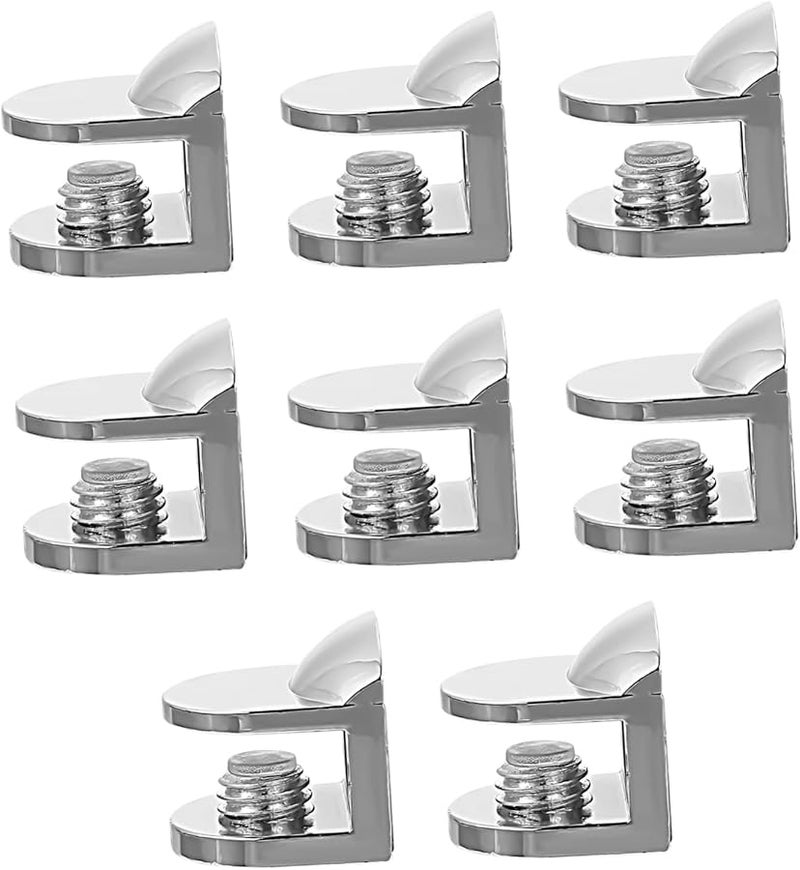 Tehaux Glass Clamps Bracket Set Of 2 For Shelves Elegant Design Easy To Install - Image 2