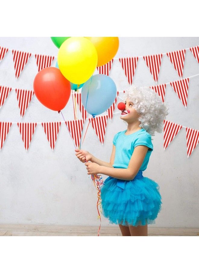 BOAO - 5 Packs Carnival Circus Party Decorations Supplies Circus Carnival Bunting Banner Red And White Pennant Banner Triangle Bunting Flag For Carnival Birthday Party 7.4 X 10.8 Inch - Image 1