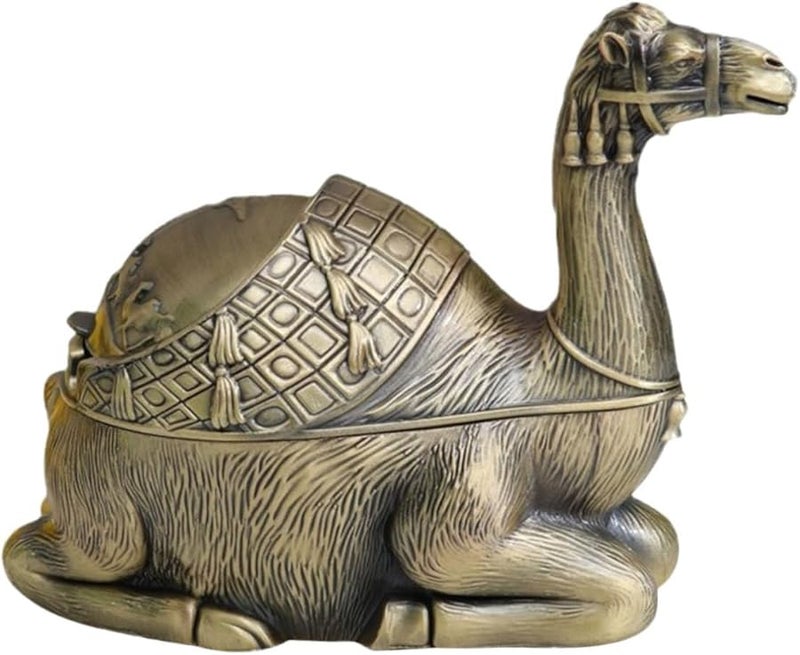 صينية سجائر معدنية قديمة مقاومة للرياح مع غطاء بتصميم أوروبي للاستخدام الداخلي والخارجي - Image 1