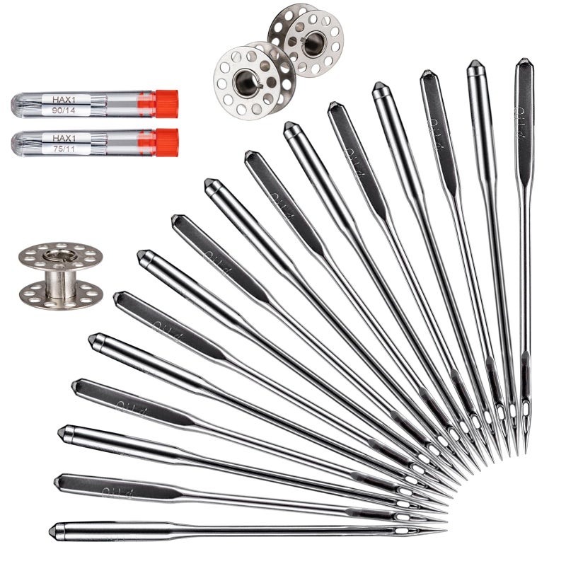 kidoom Sewing Machine Needles, 20 PCS Universal Sewing Machine Needle, Compatible with Singer, Brother, Janome, Varmax, Size HAX1 75/11, 90/14 - Image 1