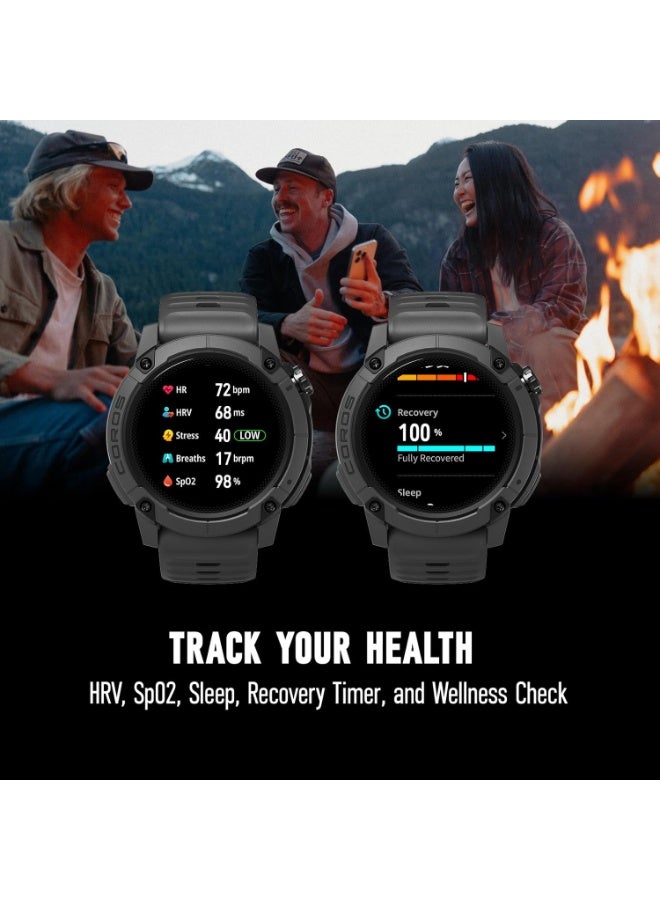 COROS 10 mAh COROS Nomad Rugged Outdoor GPS Sports Watch, 1.3 Inch MIP Display, 22 Day Battery Life, Pre-Installed Global Maps - Microphone for Recording Voice Notes, Suitable for Fishing (Ash Grey) Grey - Image 5