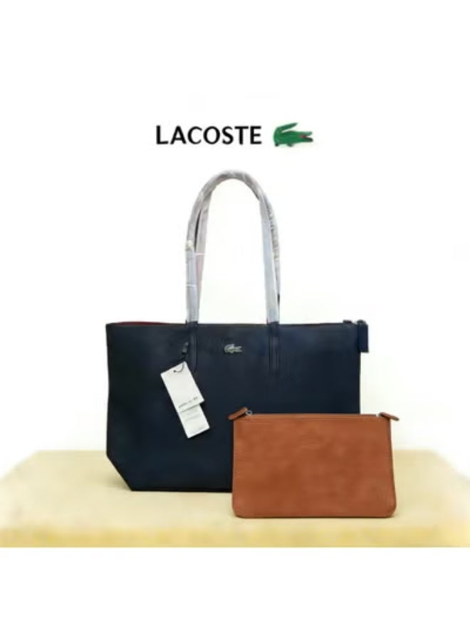 lacoste Lacoste Double Sided Two Tone Large Capacity Handbag 45cm x 30cm x 12cm ZCDA1D24DE0856C4B3445Z